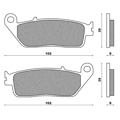 Plaquettes de frein arriere Kymco 125 Dink Street