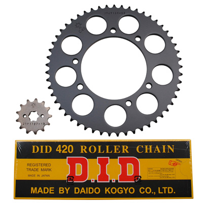 Kit chaine Derbi Senda 50 SM/R de 2000 à 2005 DID 13x53