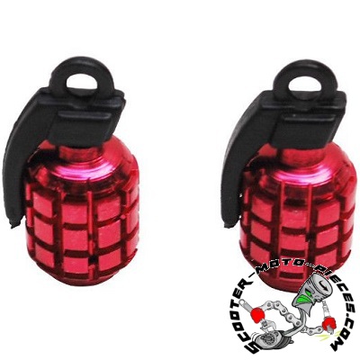 Bouchon de valve Grenade Rouge