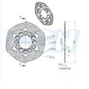 Disque de frein AV/AR Peugeot Speedfight 1 et 2