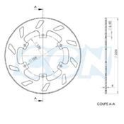 Disque de frein avant Piaggio Liberty 50/125cc