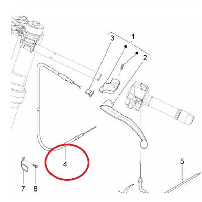 Câble d'embrayage Aprilia RS4 Depuis 2011