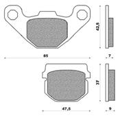 Plaquettes de frein arrire Derbi Senda SM/R DRD X-Treme Depuis 2010