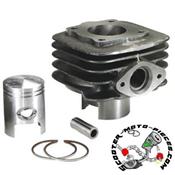 Cylindre/Piston Teknix Fonte Piaggio/Gilera 50cc 2T