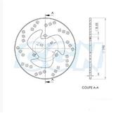 Disque de frein arrire Skyliner/Majesty 125cc