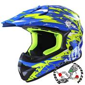 CASQUE CROSS NOEND CRACKED BLEU