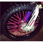 Couvre rayons Rose Fluo Moto/Cross/Pit Bike