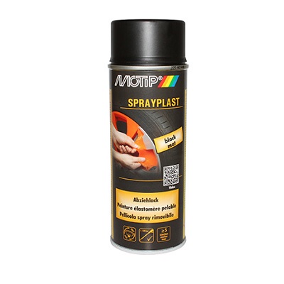 Bombe Motip Sprayplast (Elastomere) Noir Mat