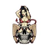 Autocollant Lethal Threat Mini Pin Up Diable