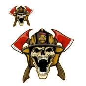 Autocollant Lethal Threat Mini Fire Fighter Skull