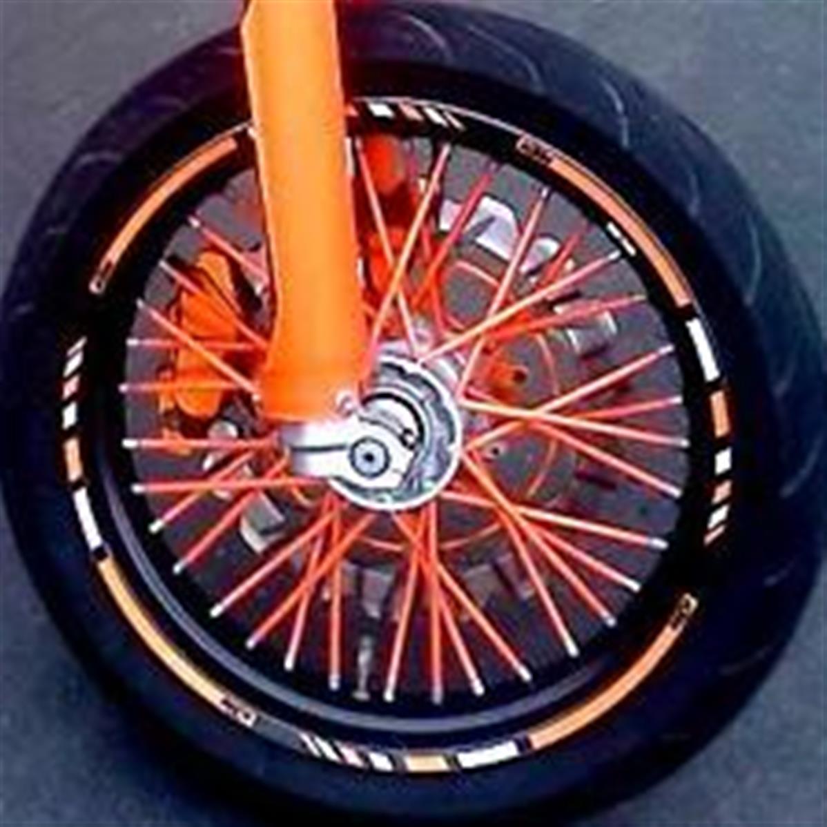 Couvre rayons Orange Fluo Moto/Cross/Pit Bike - Vente accessoires