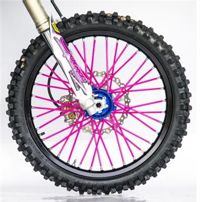 Couvre rayons Rose Fluo Moto/Cross/Pit Bike