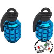 Bouchon de valve Grenade Bleu