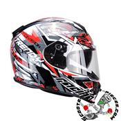 CASQUE TRENDY 20 T-602 SKIDDY BLANC/ROUGE/NOIR