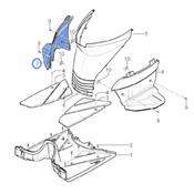 Repose pied passager droit Piaggio Typhoon 2011>