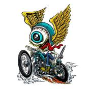 Autocollant Lethal Threat Mini Flying Eyeball Biker